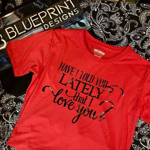 BLUEPRINT DESIGNS EXCLUSIVE Tops - LOVE YOU 💕 • Sublimated Tee • Small • NWT